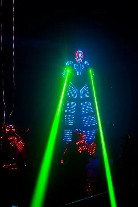 

David Guetta Robot Suit LED Luminous Robot Costume Performance Illuminated Kryoman Robotled Stilts Clothes Light up Costumes