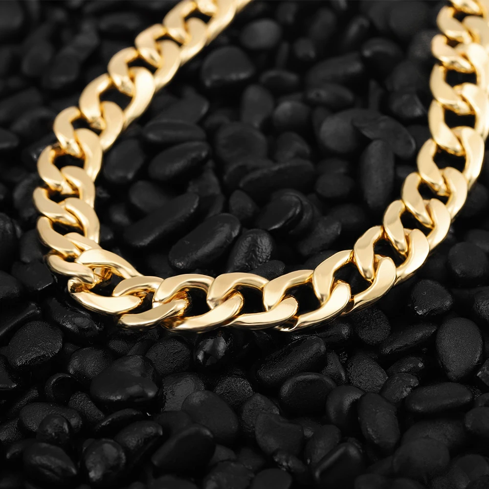 2024NEW Men Neck Chains Cuban Link Chain Women Tennis Chain Miami Curb Necklace Gold Color Rope Chokers Long HipHop Jewelry Gift