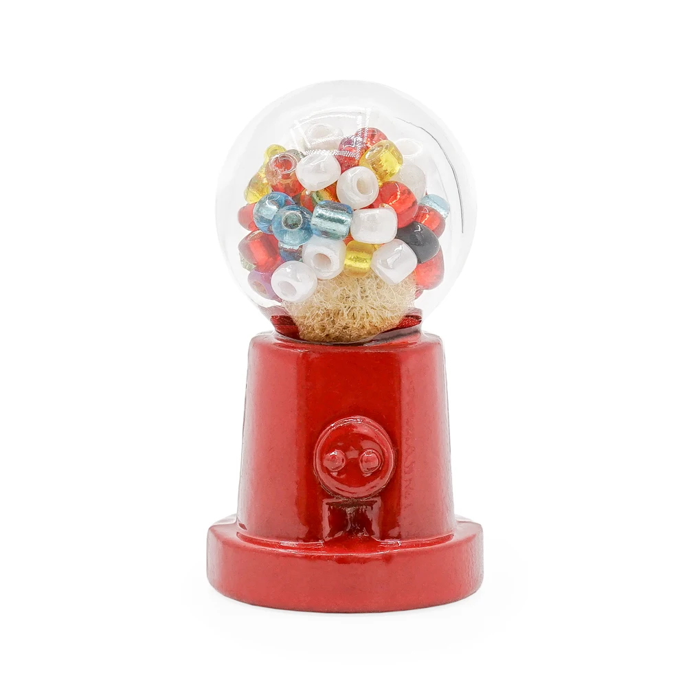 Odoria 1:12 miniaturowe jedzenie maszyna do gumy Gumball Vending Model do kuchni Candy Shop akcesoria do domku dla lalek dekoracja do domku dla lalek