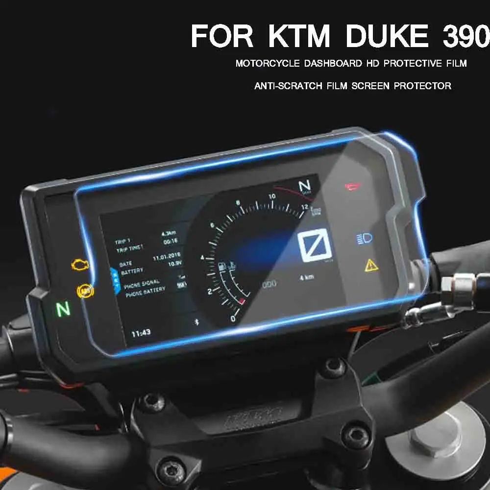 For Duke 390 Motorcycle electronic dashboard HD protective film Scratch Film Screen Protector