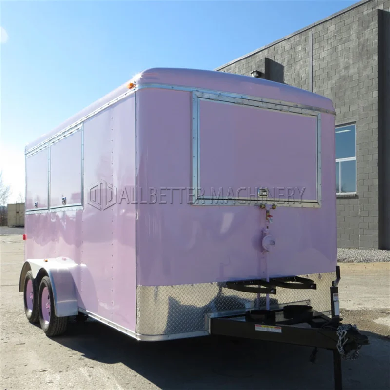 

Allbetter China Hot Selling BBQ Food Truck Fast Street Vending Carts Ice Cream Coffee Truck Trailer Mobile Square Food Trailer
