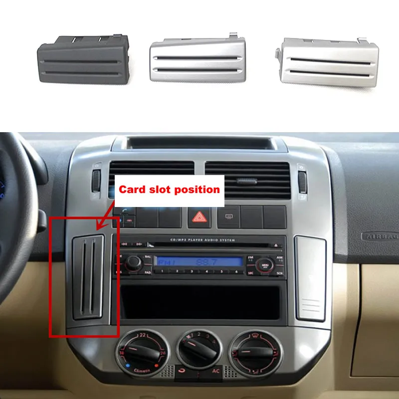 6Q1858373 For VolksWagen Polo 9N 2005 2006 2007 2008 2009 2010 LHD Card Holder Card Slot Coin Slot Central Storage Box