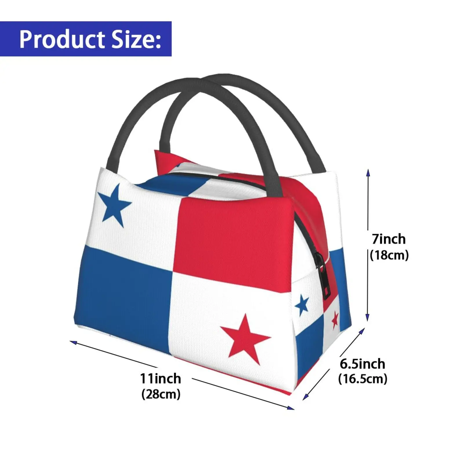 Bolsa de almuerzo más fresca, bolsa de Picnic, funda de teléfono con bandera de Panamá (V) 185, Bandera de Panamá, bandera de Panamá abstracta