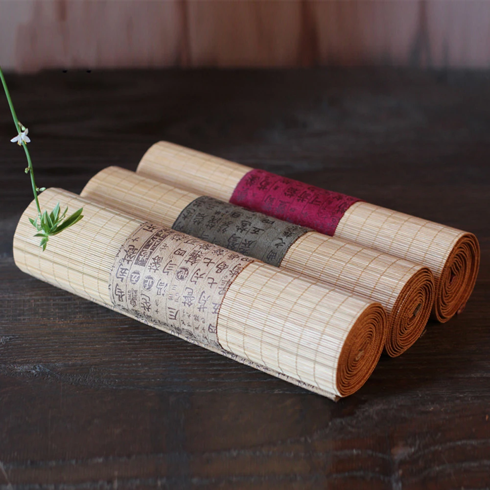 Japanese Bamboo Mats Table Runners Curtains Table Cover Kung Fu Tea Mat Home Decor Coffee Tablecloth