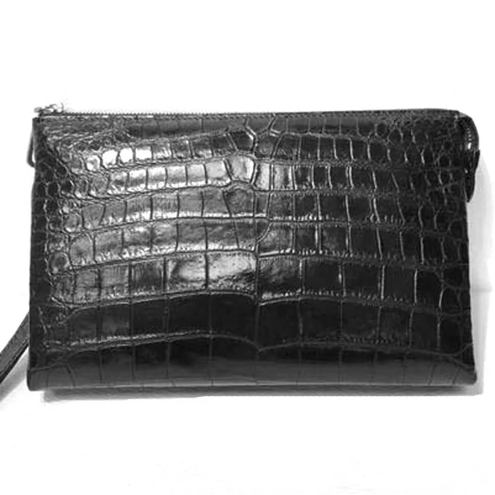 hongsen new  crocodile belly  men clutch bags   soft large capacity  crocodile leather   male  Hand bag men clutch bag