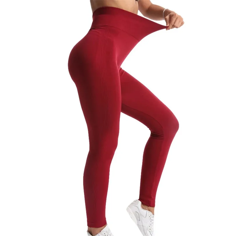 VISNXGI Sexy Women Leggings Push Up Fitness Slim High Waist Seamless Jeggings Pants Solid Skinny Gym Workout Mujer Sport Bottom