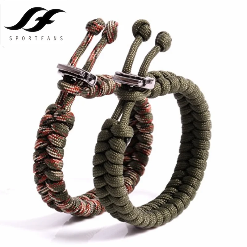 Outdoor Adjustable Bracelet Camping Survival 7 Core Paracord Bracelet Men Sports Parachute Cord Bracelet Men