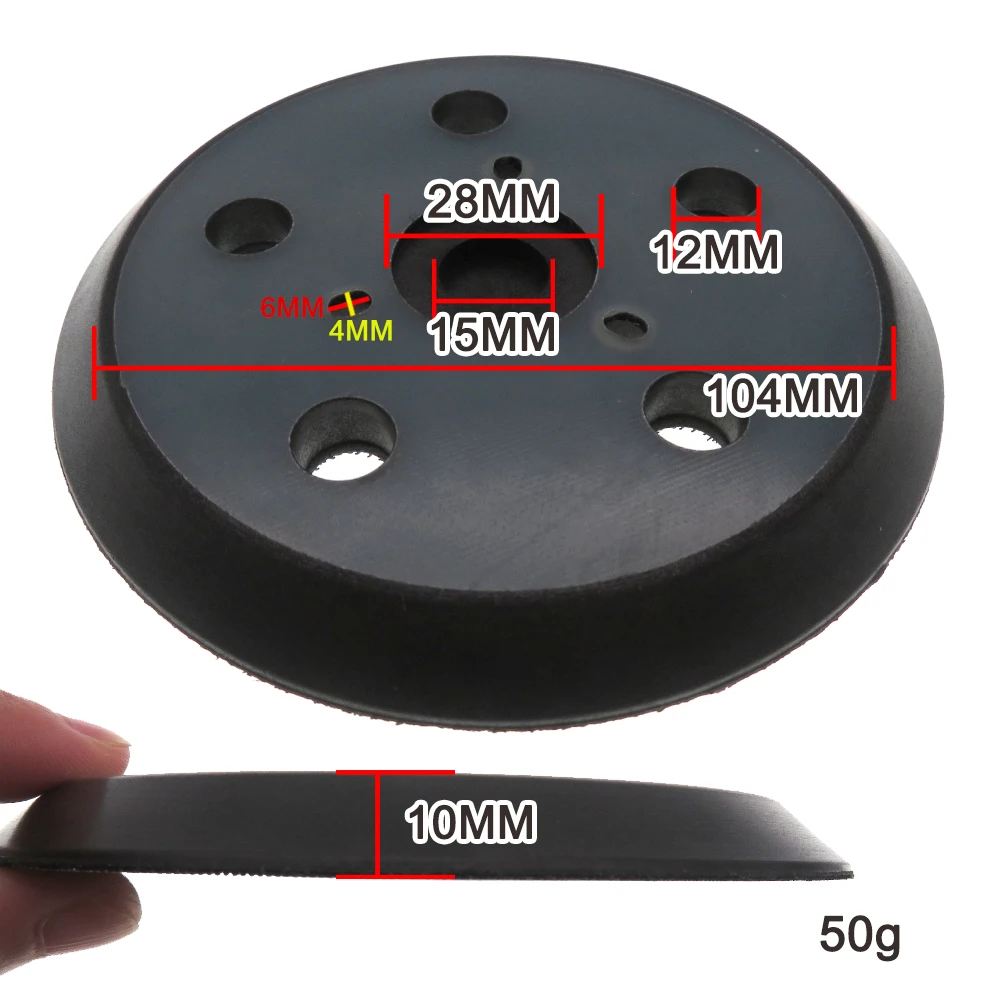 5 Inch 125M 5 Hole Backing Pad Hook and Loop Sander Pad Replacement for Porter Cable 333 334 Sander Replace 13904 13909