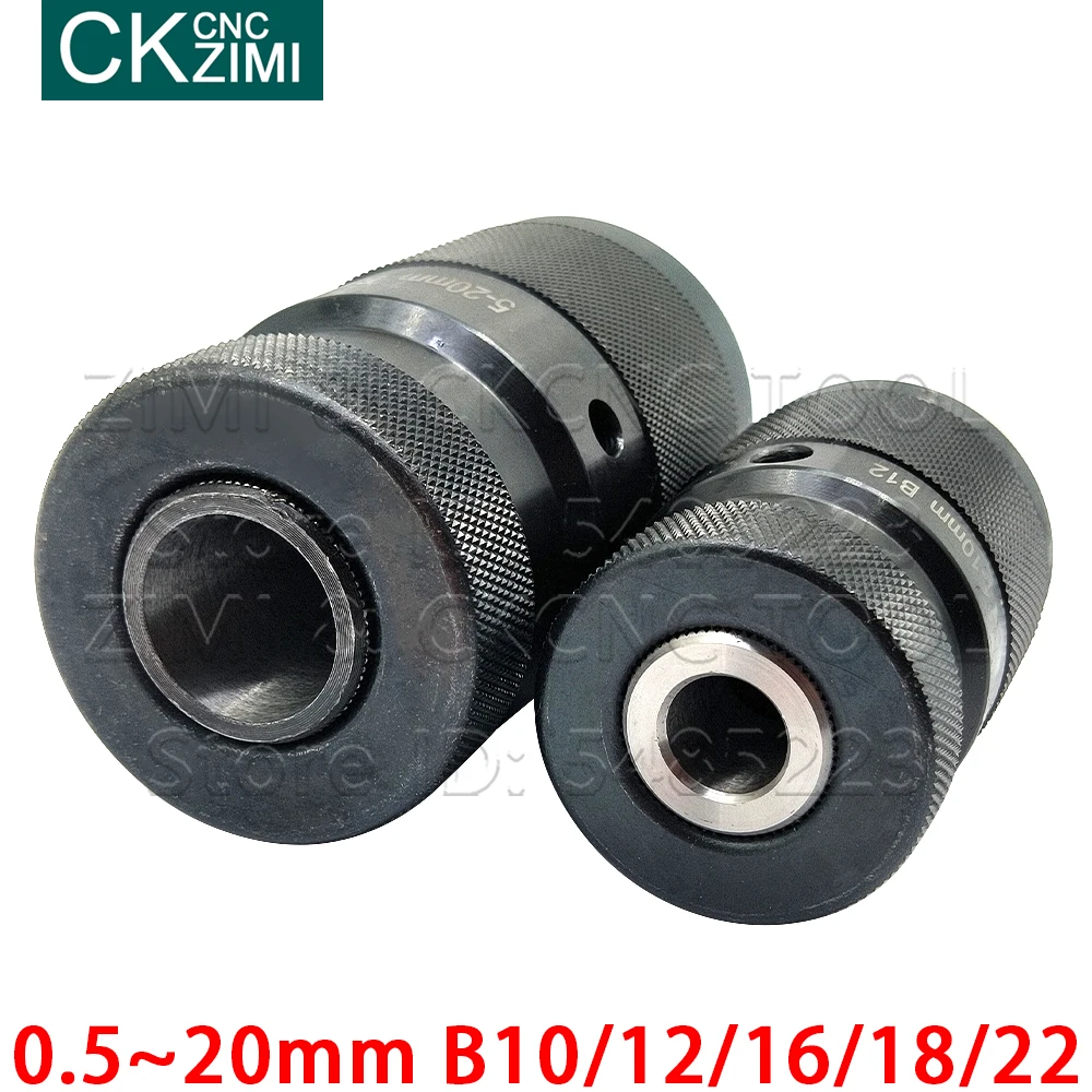 Mandril de broca de aperto automático, mandril de broca de alta precisão com 0.5-20mm b10 b6 b16 b18 b22 para múltiplos fins
