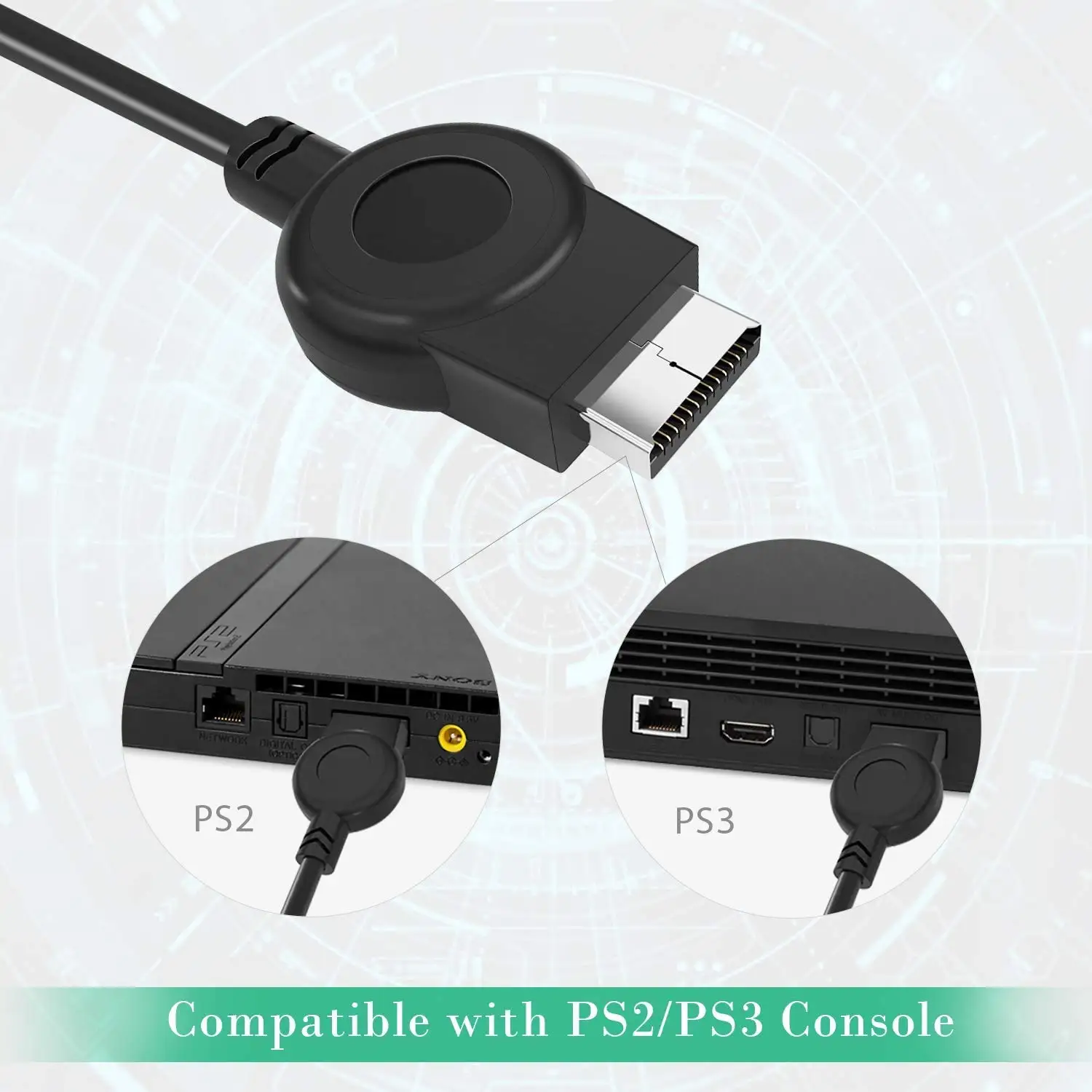 ใหม่ PS2/PS3 AV Multi Out To Component Video Audio Cable, 1.8M HD สาย AV Composite สำหรับ Sony Playstation PS2/PS3/PS
