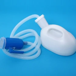 Jarra reutilizable para orina para hombre, tubo botella orina masculino con tapa, orinal portátil grueso 2000m l para Hospital, Camping, Coche