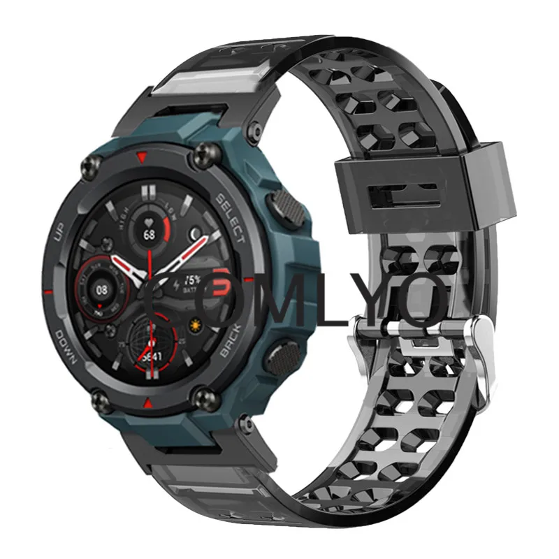 For Amazfit T rex Pro Strap TPU Clear Transparent Band Amazfit T-rex bracelet Case Soft Protective Shell Bumper