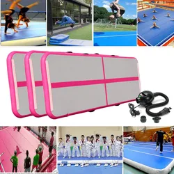 AirTrack Tumbling 3m Air Track Inflatable Gymnastics Floor Trampoline Electric Air Pump for Home Use/Training/Cheerleading/Beach