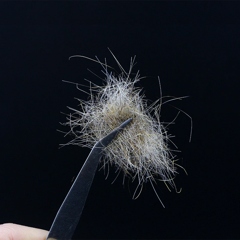 Hot new 2grams natural pale brown fly tying Argentinian hare dubbing fiber long hair nymph fly dub Tungsten Jig tying materials