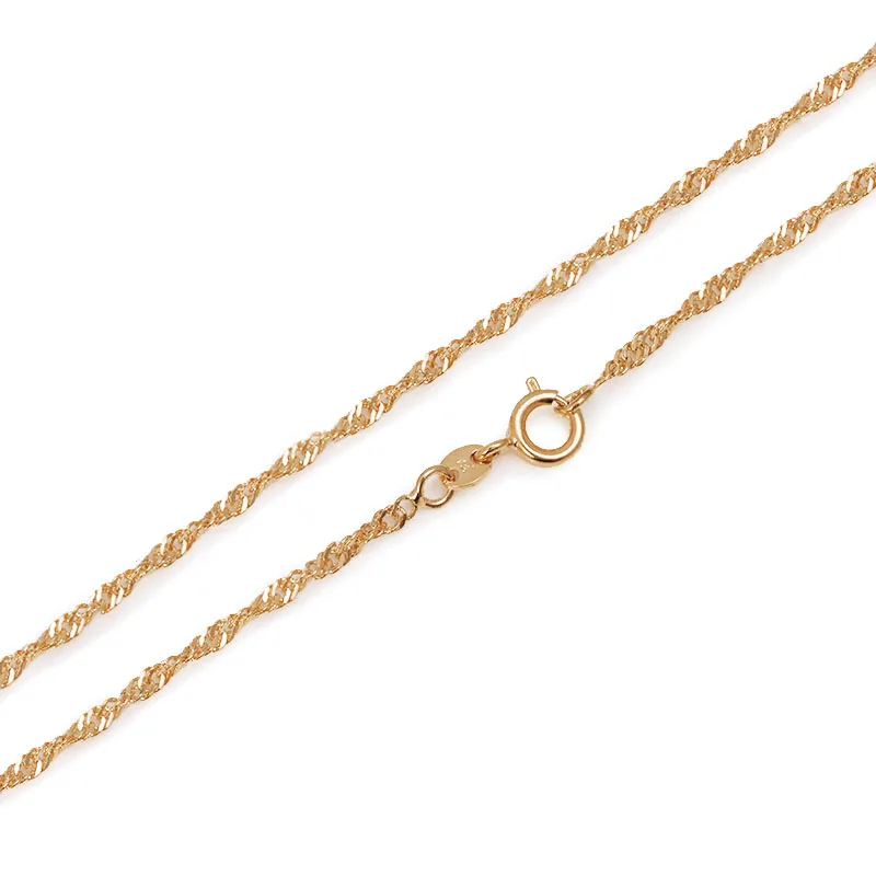 XP Jewelry -- 45CM/50CM/60CM x 2 mm Gold Color 18 k Tiny Water Wave Chains (Special Price) for Matching Pendants