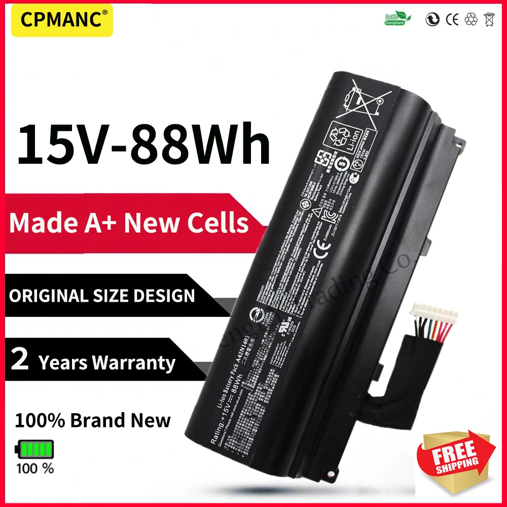 

CPMANC 15V 88Wh Korea Cell A42N1403 Battery for ASUS ROG G751 G751JY G751JM G751JT GFX71 GFX71JY GFX71JT A42LM9H A42LM93