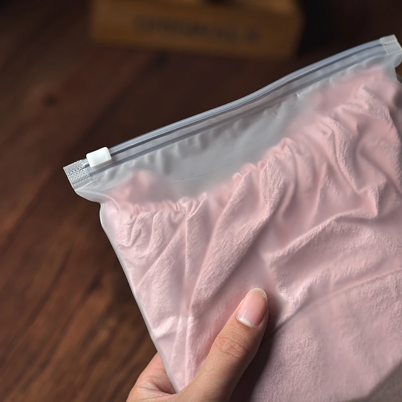 TETP 10 Stück 14 Draht/18 Drähte mattierte Reißverschlusstasche für Zuhause, Reisen, Aufbewahrung, Kleidung, Unterwäsche, Verpackung mit Luftloch-Organizer – Detail 4