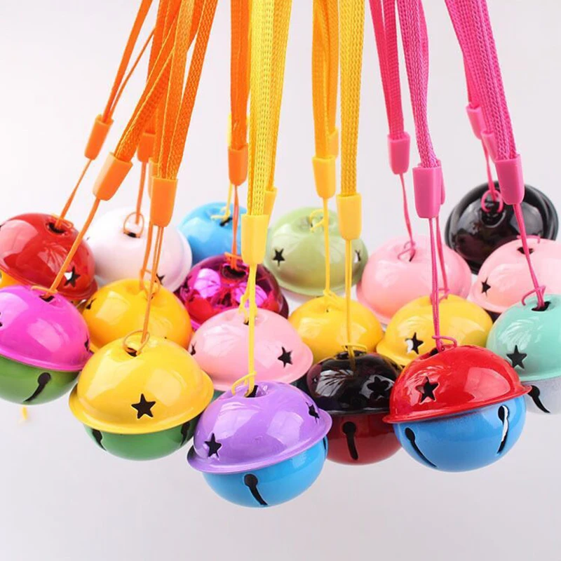 Big Colorful Iron Metal Jingle Bells, Christmas Decor, Hanging Christmas Tree Ornaments, Key DIY Craft Accessories, 20Pcs