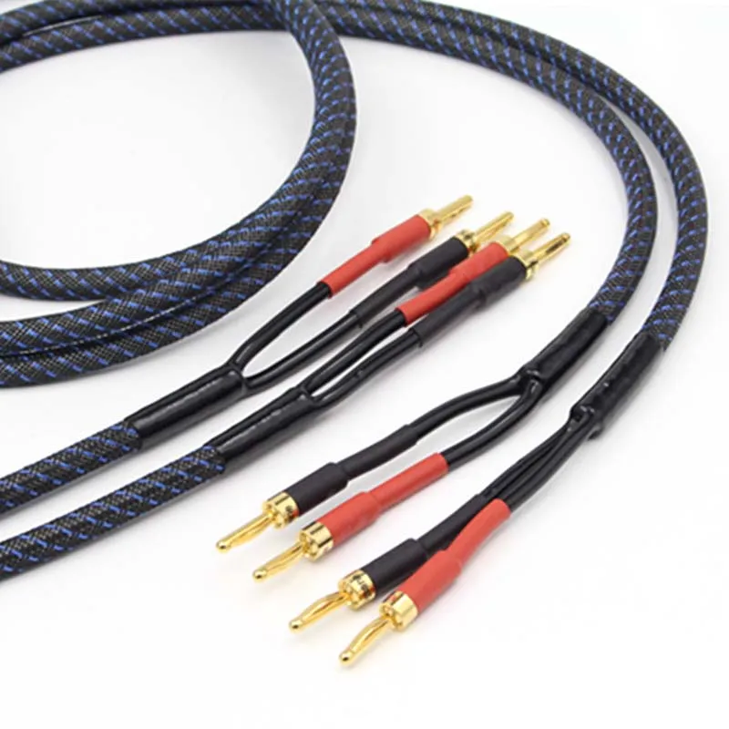 HIFI акустические кабели, штекер типа «банан», разъем 2–2, аудиоусилитель, CD, DVD-плеер, акустический кабель