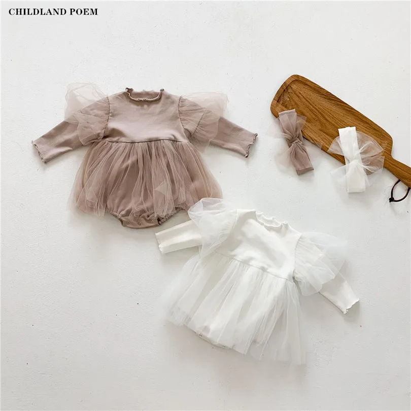 Princess Baby Dress Newborn Infant Toddler Girls Dress Spring  Long Sleeve Tutu 1st Birthday Party Baptism Dresses For Girl