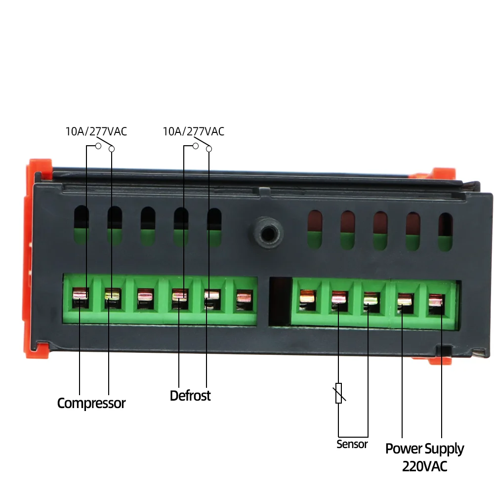Imagem -04 - Controlador de Temperatura Geladeira Descongelamento Alarme Termostato Regulador Controle Aquecimento Termorregulador 220v 40 de Desconto Etc200 +