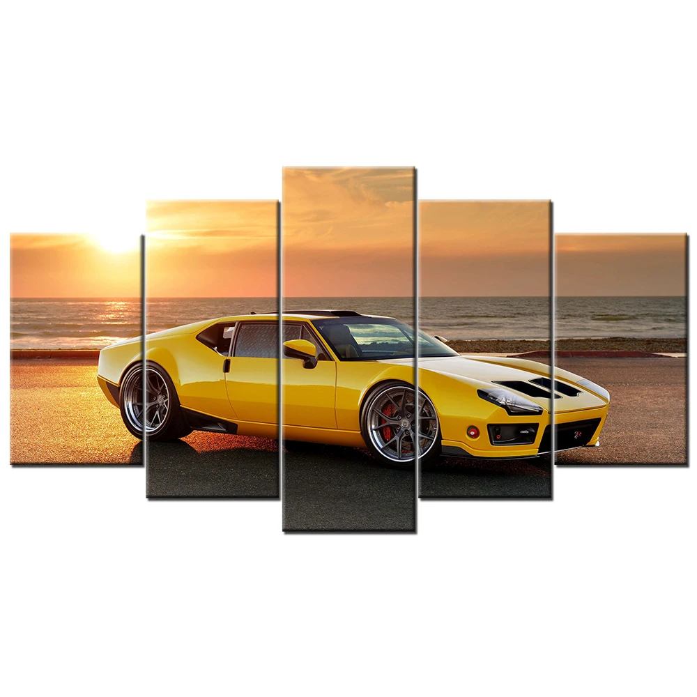 Modular Pictures Wall Art HD Prints 5 Pieces De Tomaso Pantera Supercar Canvas Painting Home Bedside Decor Poster