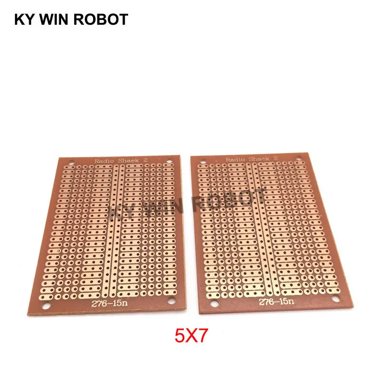 2pcs/lot DIY Prototype Paper PCB Universal Experiment Matrix Circuit Board Two Holes Three Connected Hole Single hole 5x7CM