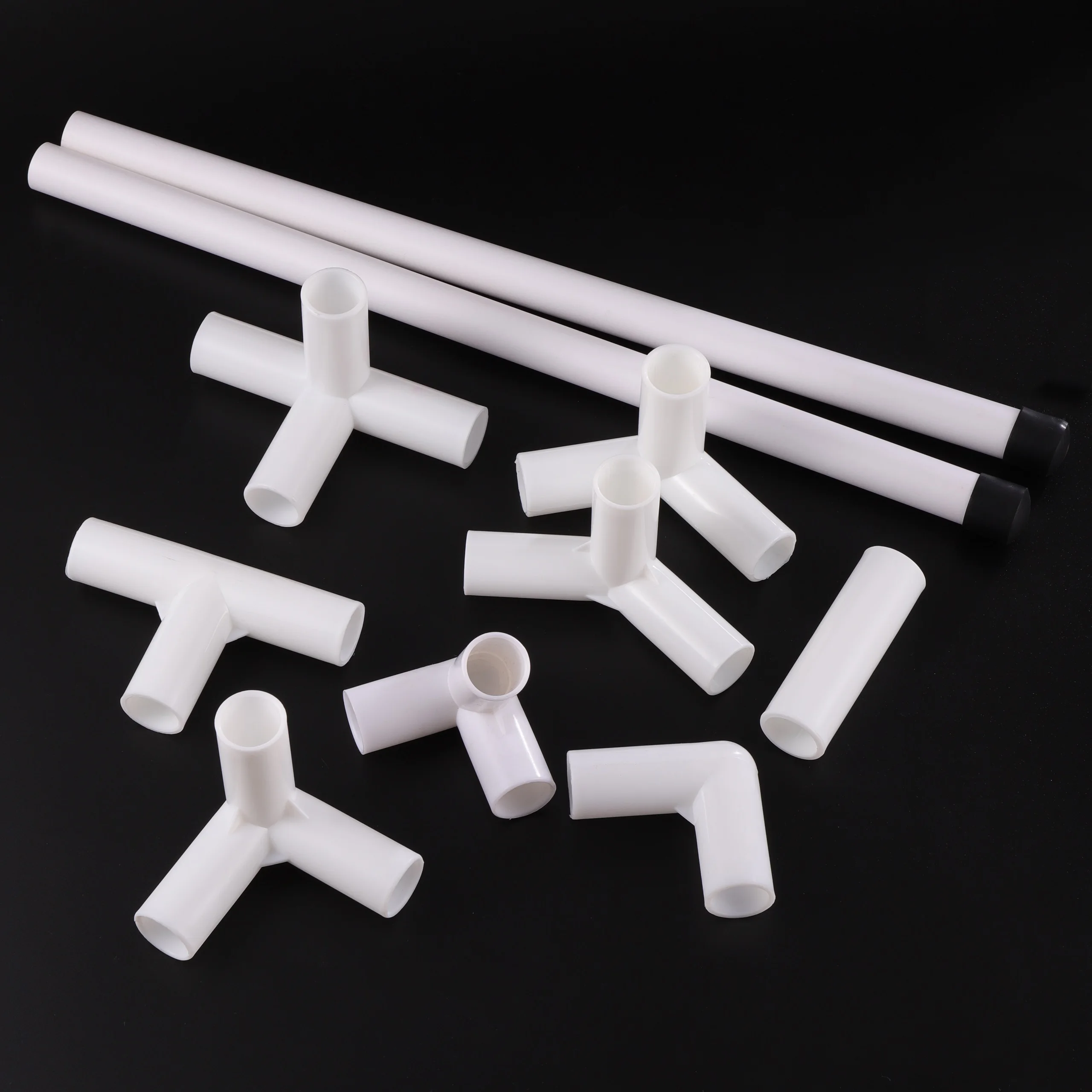 

5 Pcs Inner diameter 19mm PVC Straight Connector Joint 60/90/120/135 Degree Tee Connector Pipe Fitting DIY Tent Fixed Fittings