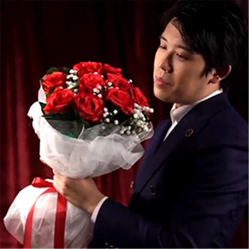 The Bouquet (Red) By Bond Lee & MS Magic 9 Flowers Magic Tricks Gimmicks Close Up Magic Stage Magia PorpsToys Classic Magie