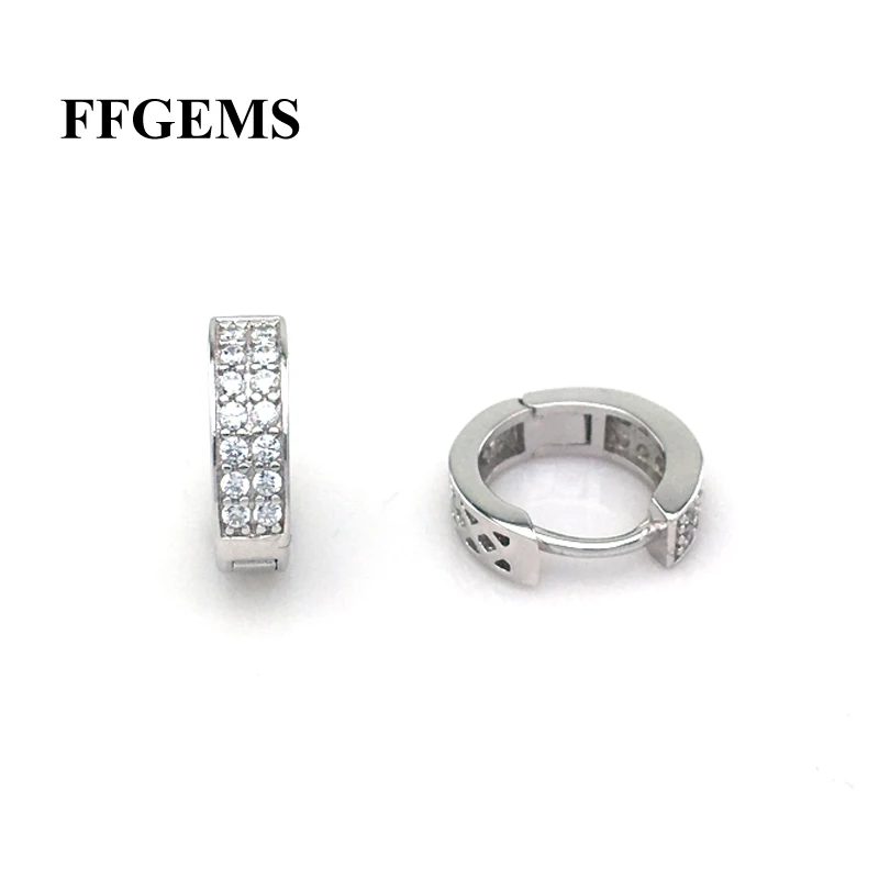 

FFGems 925 Silver Earring Sterling Zircon Elegant Fine Jewelry Earrings For Women Lady Engagement Wedding Party Gift Box