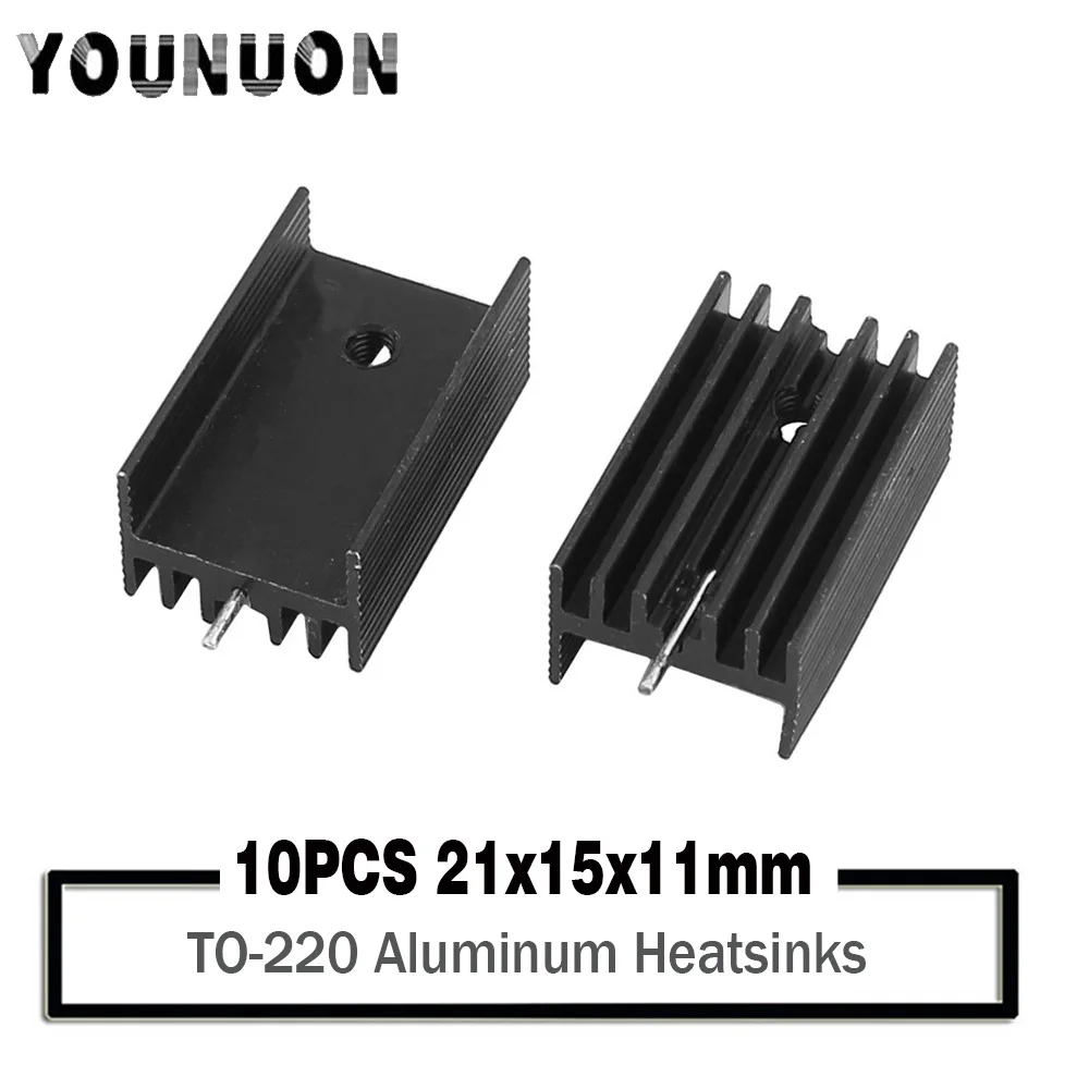 

10 Pieces YOUNUON TO-220 TO220 Heat Sink 21x15x11mm Cooler Cooling Heatsink Radiator Aluminum