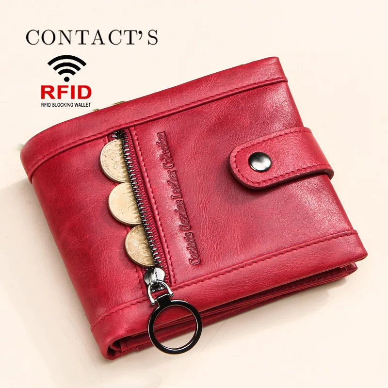 

Women's Leather Wallet Horizontal Leather Lady Wallet RFID Anti-theft Brush Multifunctional Female Wallet