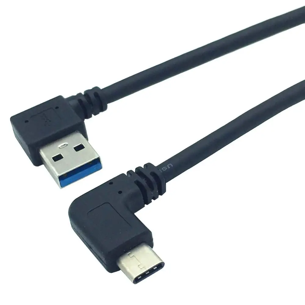 90 Degree USB3.0 Type C Charger Date Cable Usb C short Cable Cord For Samsung Huawei Xiaomi mobile phone Type-c data cable 25cm