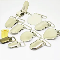 50Pcs Metal Suspender Pacifier Holders Clips Craft For Fabric Garement Pants Bags1-6#