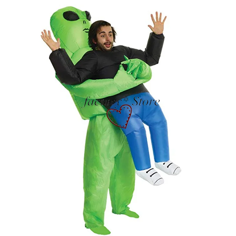 

Inflatable Costume Funny Performance Props Inflatable Costume Halloween Green Color Ghost Hug