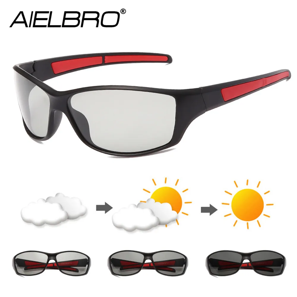 AIELBRO Photochromic Cycling Sunglasses Polarized Cycling Goggle Man Cycling Glasses Bike Bicycle Glasses Women's Bicycles 2020