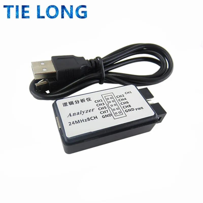 USB Logic Analyzer 24MHz 8 Kanal 24M/sekunden Logic Analyzer Debugger Für ARM FPGA Logic Analyzer Logic 24M 8CH