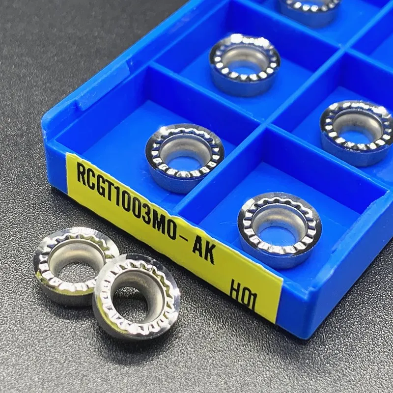 RCGT0803 RCGT10T3 RCGT1003 RCGT1204 AK H01 Nhôm Xoay Dạng RPGT RPGT Tròn Lưỡi Dao Carbide Tiện Bằng Máy CNC Cắt Nhôm