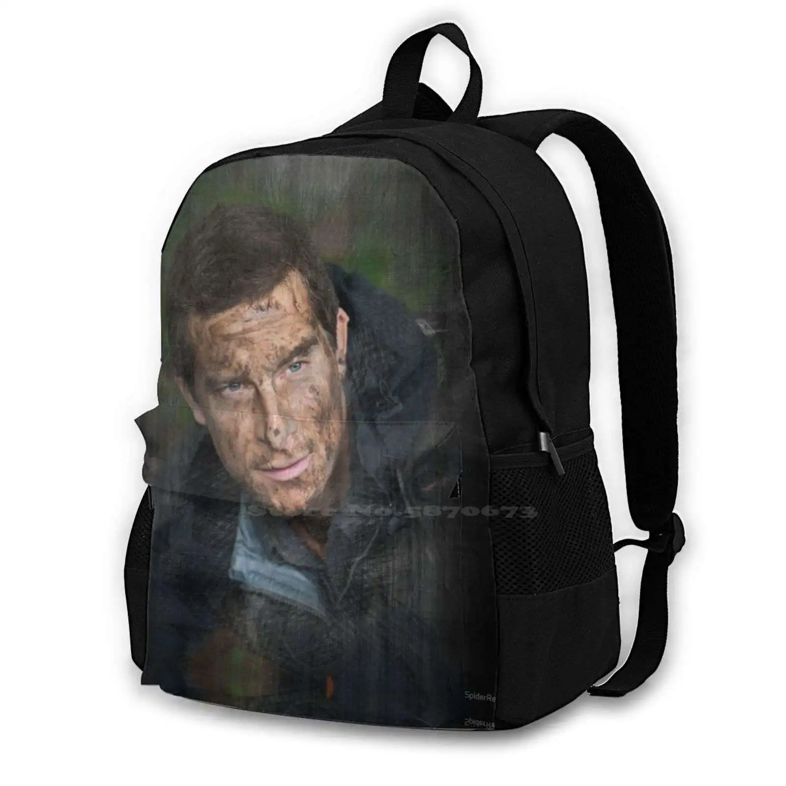 Design Fashion Travel Laptop School Backpack Bag Man Vs Wild