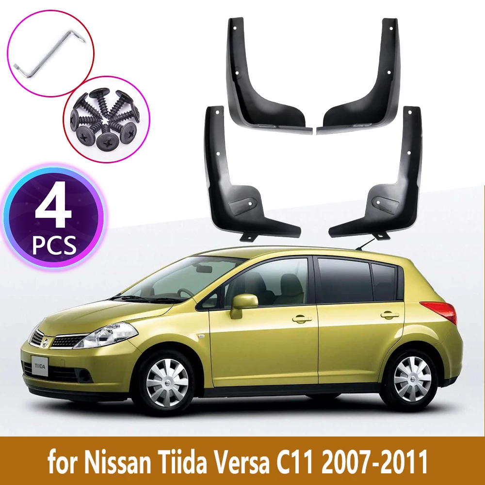 

Car Front Rear Mudguards For Nissan Tiida Versa Latio C11 2007 2008 2009 2010 2011 Cladding Splash Mudflap Accessories Fenders