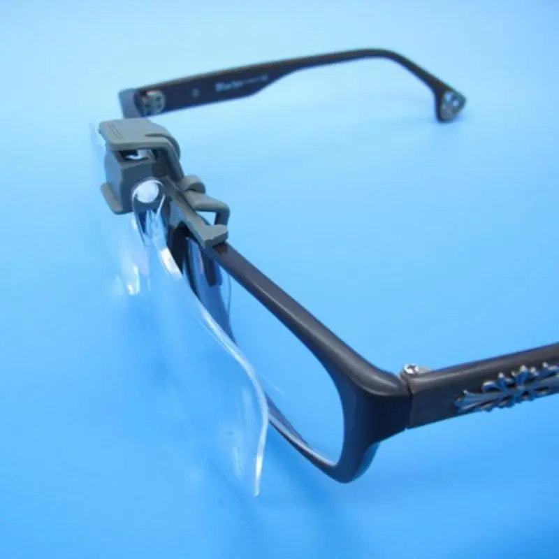 2X Glasses Style Magnifier Magnifying Glass With Clip For Reading Folding Magnifier Handfree Clip For The Aged