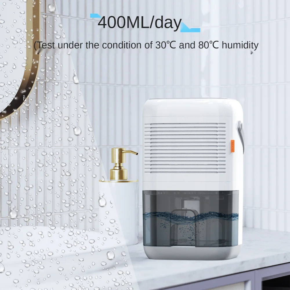 Déshumidificateur d'air 550ML/D, sèche-Air silencieux, absorbeur d'humidité, déshydrateur pour sous-sol, salle de bain, garde-robe, chambre à coucher
