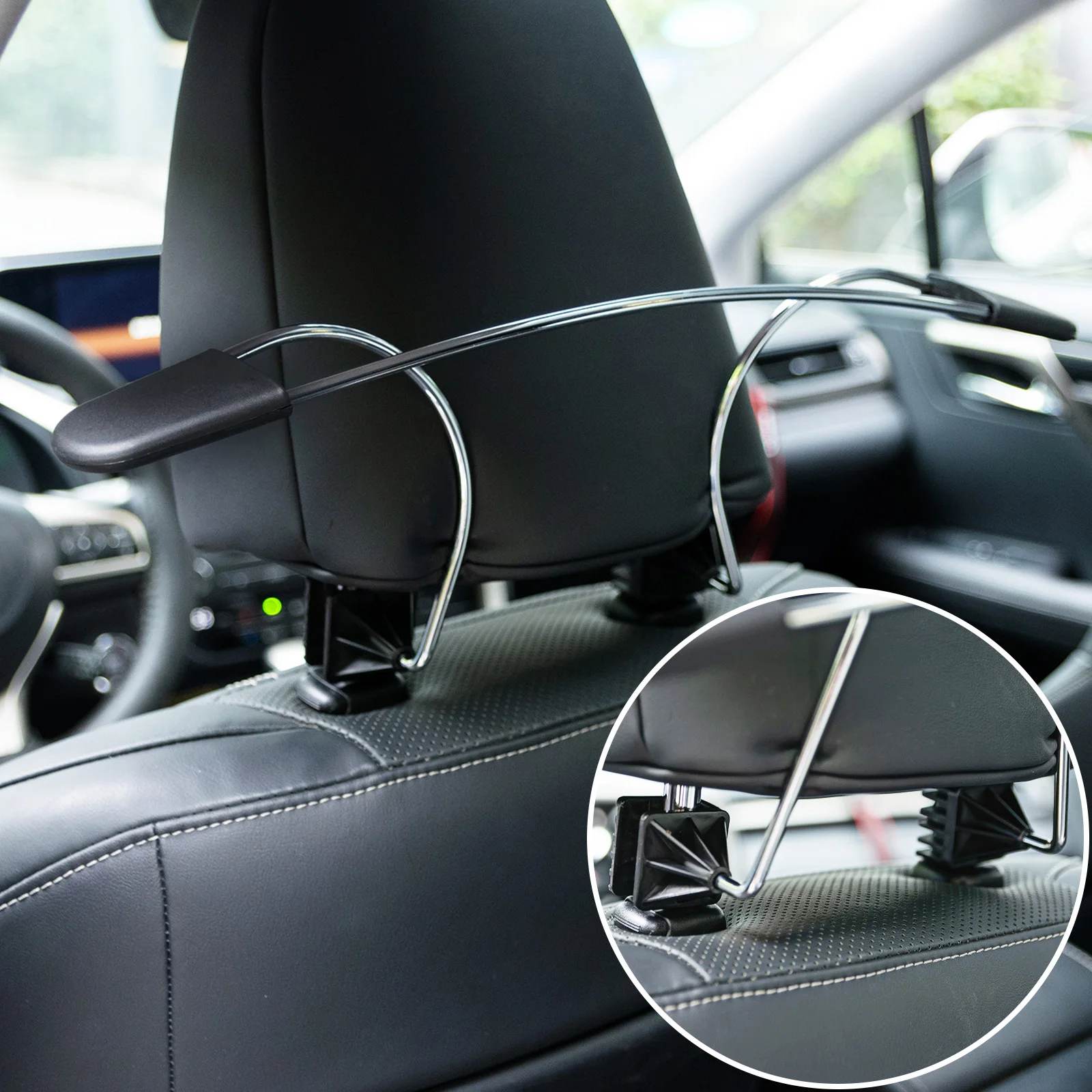 Universal Car Hanger Coat Clothes Back Seat Headrest Hangers Cloth Jacket Suit Trousers Phone Holder Rack Hook Auto Accessories