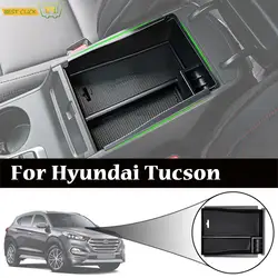 Central Console Glove Tray Armrest Secondary Storage Box For Hyundai Tucson TL 2015 2016 2017 2018 2019 AT DRIVE Car Organizer