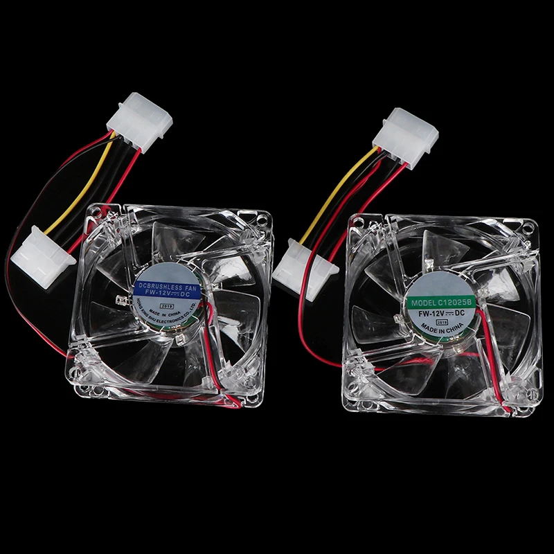 4Pin PC Computer Fan 80mm 8025 8cm Silent DC 12V LED Luminous Colorful Cooling Fan CPU Cooler Radiator
