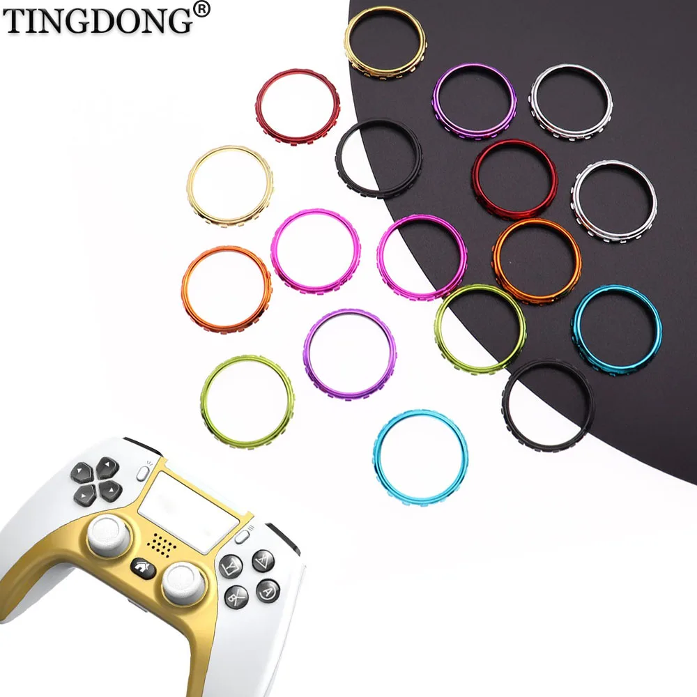 1 pair=2pcs  9Color electroplate gold Plastic Replacement Accessories Accent Rings for DualSense 5 PS5 Controller