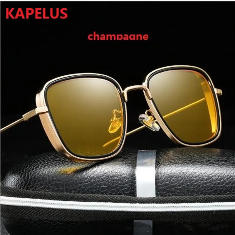 KAPELUS  Sunglasses New listing 2022 Gold frame champagne lens Luxury sunglasses for men and women image 2