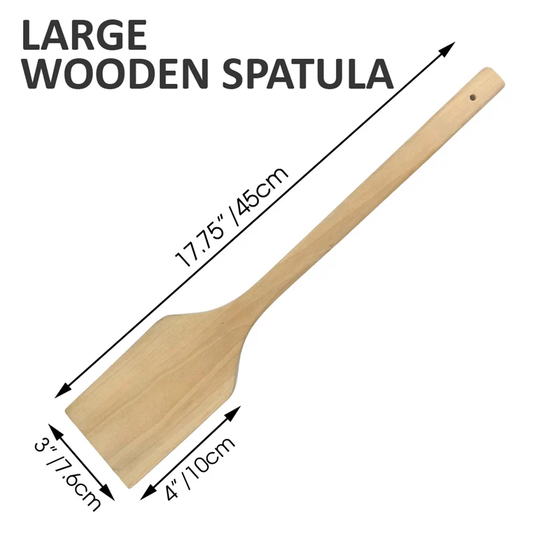 Wooden Spatula Extra Long 16inch Paddle Solid Hard Wood Large Spatula for Brewing Grill Mixing Stirring Cajun Stirring