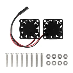 Raspberry Pi Dual Cooling Fan Module 5V GPIO Powered Brushless Fans 25*25*7mm Raspberry Pi 4B 3B+ 3B Case