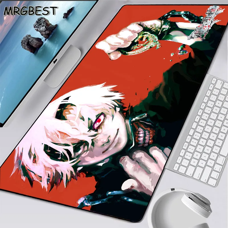 MRGBEST Tokyo Ghoul Anime Game Large Mouse Pad RGB Backlight Pads Mause XXL for Desktop Keyboard Computer LED Backlight USB Mat